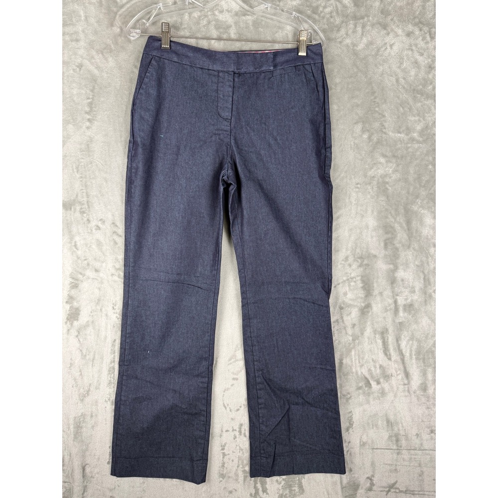 Isaac Mizrahi For Target Women's Size 2 Blue Denim Look Cropped Pants Trousers